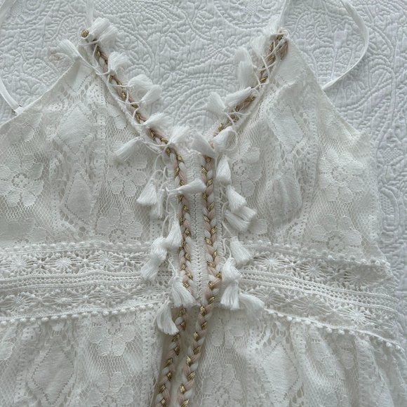 BoHo White Bathing Suit cover - Picture 3 of 6
